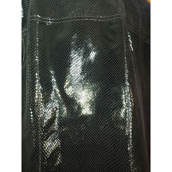 Chico's Reversible Leather & Shiny Plum Purple Snake Skin Jacket NWT Sz XL 3 - Picture 4 of 12